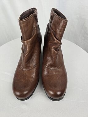 Naturalizer N5 Ruby Women's Brown Leather Ankle Comfort Boots Sz 9.5